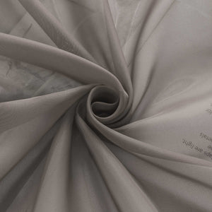 Roman Shade Tab-Top Curtain Solid Color Sheer Voile with Decorative Folds 1 Piece - White, H x W 155 x 140cm