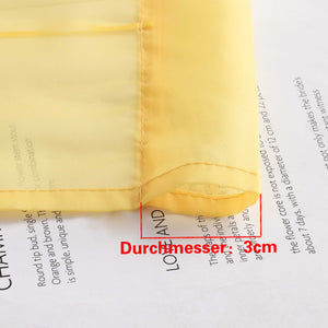 Roman Shade with Rod Pocket Sheer Airy Solid Color 1 Piece - Yellow, W x H 60 x 155cm