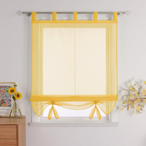 Roman Shade with Curtain Tape Sheer Window Decor Breathable 1 Piece - Green, W x H 60 x 155cm