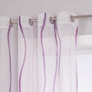 Grommet Curtain with Colorful Wave Patterns 1 Piece