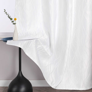 Blackout Grommet Curtain Opaque Bedroom 1 Piece - White, H x W 270 x 140cm