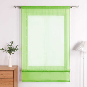 Roman Shade with Rod Pocket Sheer Airy Solid Color 1 Piece - Yellow, W x H 140 x 155cm