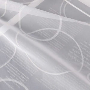Cafe Curtain with Rod Pocket Short White - White, H x W 60 x 140cm