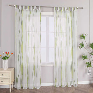 Curtain with Colorful Wave Patterns Sheer 1 Piece - Sand, W x H 140 x 175cm