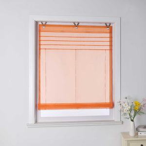Roman Shade with V-Shaped Tabs Light-Filtering Solid Color Height-Adjustable 1 Piece - Gray, W x H 100 x 140cm