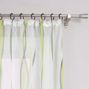 Curtain with Curtain Tape - Colorful Wave Pattern 1 Piece - sand, W x H 140 x 225cm