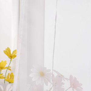Roman Shade Semi-Sheer Solid Color with U-Hooks 1 Piece - White, W x H 80 x 130cm