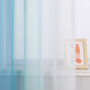 Sheer Curtains with Gradient Set of 2