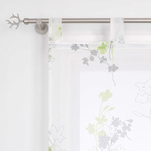 Roman Shade with Tab-Top Hanging Country Style Modern 1 Piece - Green, W x H 100 x 140cm