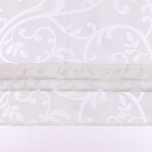 Roman Shade Semi-Sheer with Burnout Leaf Pattern Tab Tops 1 Piece - Gray, W x H 60 x 140cm
