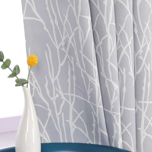 Blackout Curtain Opaque/ Curtains with Grommets Panels Gray 1 Piece