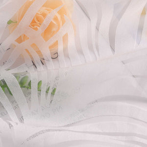 Curtain in Burnout Fabric with Leaves Pattern 1 Piece