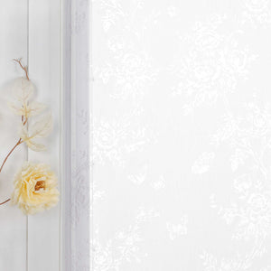 Roman Shade with Rose Pattern & U-Hooks