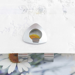 Roman Shade with Rose Pattern & U-Hooks - White, W x H 100 x 130cm
