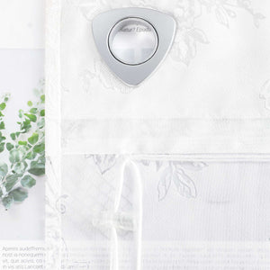 Roman Shade with Rose Pattern & U-Hooks
