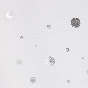 Cafe Curtain with Shimmering Circle Pattern with Rod Pocket 1 Piece