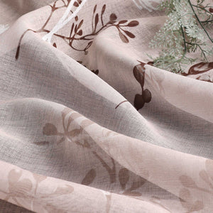Curtain with Tab-Top Hanging and Botanical Patterns 1 Piece