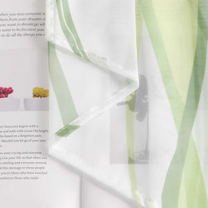 Cafe Curtain M-Shaped with Wave Pattern/ Window Valance for Kitchen - Orange, W x H 120 x 125cm