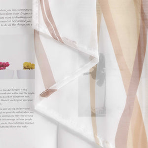 Cafe Curtain M-Shaped with Wave Pattern/ Window Valance for Kitchen