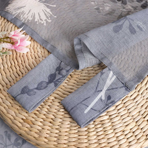 Curtain with Tab-Top Hanging and Botanical Patterns 1 Piece