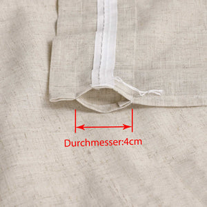 Cafe Curtain with Curtain Tape with Check Pattern in Linen-Look Fabric Set of 2