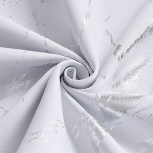 Blackout Curtain with Marble-Look Curtain Panel 1 Piece - Gray, H x W 245 x 280 cm