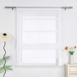 Roman Shade Voile for Kitchen Sheer 1 Piece - Green, W x H 60 x 140cm