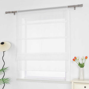 Roman Shade Voile for Kitchen Sheer 1 Piece - Green, W x H 100 x 140cm