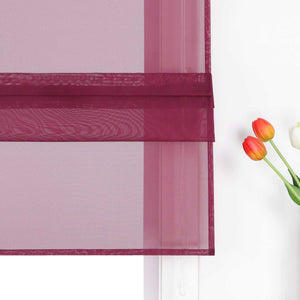 Roman Shade Voile for Kitchen Sheer 1 Piece