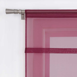 Roman Shade Voile for Kitchen Sheer 1 Piece
