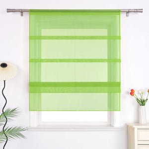 Roman Shade Voile for Kitchen Sheer 1 Piece - Sand, W x H 80 x 140cm
