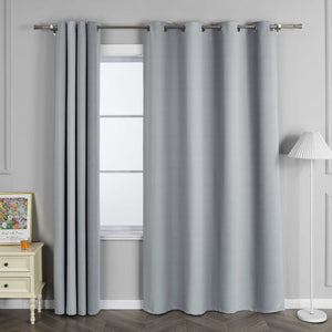 Blackout Grommet Curtain Gradient Thermal Minimalist Style 1 Piece - Green, H x W 260 x 135 cm