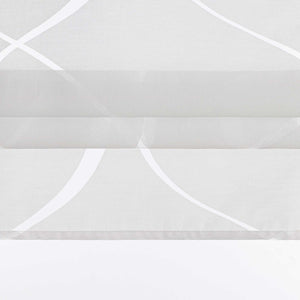 Roman Shade Hook-and-Loop with Wave Pattern Solid Color 1 Piece - White, H x W 140 x 120cm
