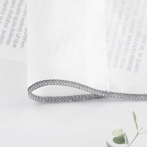 Roman Shade Semi-Sheer Airy with Colored Hem Rod Pocket 1 Piece - Gray, W x H 100 x 155cm