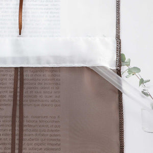 Roman Shade Semi-Sheer Airy with Colored Hem Rod Pocket 1 Piece