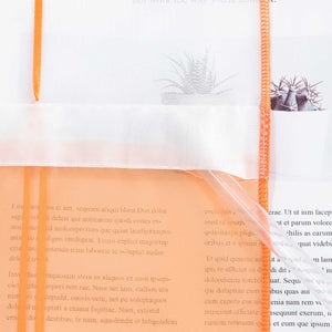 Roman Shade Semi-Sheer Airy with Colored Hem Rod Pocket 1 Piece - Orange, W x H 60 x 155cm