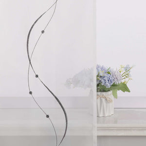Hook-and-Loop Sliding Panel Curtains with Wave Pattern with Hook-and-Loop Tape 2 Pieces - Sand, W x H 57 x 145cm