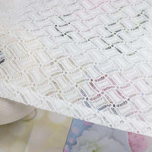 Set of 2 Jacquard Cafe Curtains with Rod Pocket Short White - White, W x H 125 x 120cm