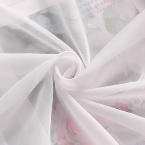 Roman Shade Semi-Sheer Solid Color with U-Hooks 1 Piece - White, W x H 100 x 150cm