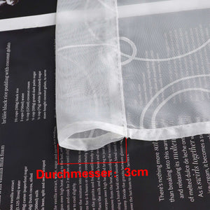 Cafe Curtain with Rod Pocket Short White - White, H x W 60 x 90cm