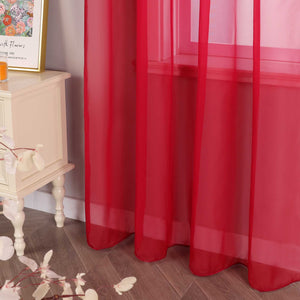 Curtain Solid Color Sheer Classic 1 Piece