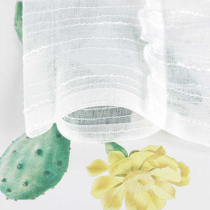 Delien Curtain Modern with Lace - White, W x H 140 x 90cm