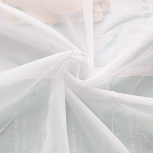 Hook-and-Loop Sliding Panel Curtains with Wave Pattern with Hook-and-Loop Tape 2 Pieces - Gray, W x H 57 x 225cm