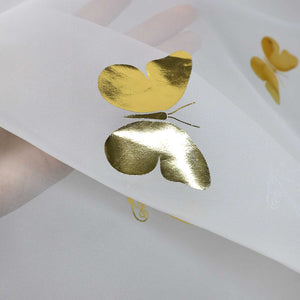 Roman Shade with V-Shaped Tabs with Vibrant Butterfly Pattern 1 Piece - Silver, W x H 100 x 130cm