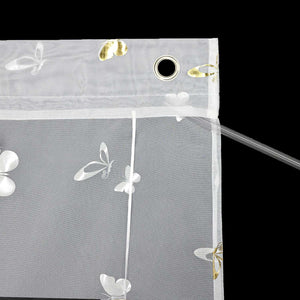 Roman Shade with V-Shaped Tabs with Vibrant Butterfly Pattern 1 Piece - Gold, W x H 45 x 130cm