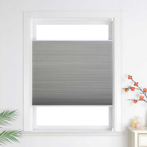 Pleated Blinds Gray with Honeycomb Texture - Gray, W x H 40 x 130cm
