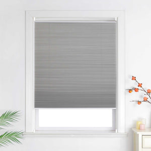 Pleated Blinds Gray with Honeycomb Texture - Gray, W x H 40 x 110cm