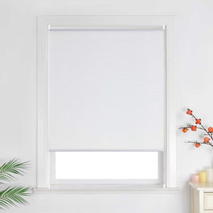 Honeycomb Pleated Blind White with Modern Design - White, W x H 40 x 110cm