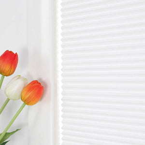 Honeycomb Pleated Blind White with Modern Design - White, W x H 70 x 110cm
