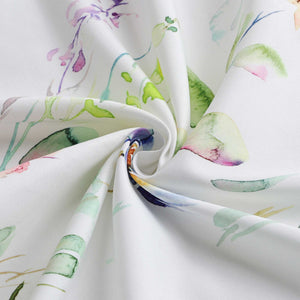 Cafe Curtain with Floral Patterns and Bows 1 Piece